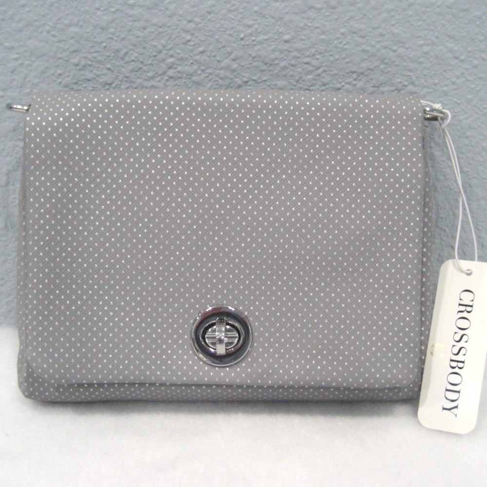 CHARMING CHARLIE GREY CROSSBODY NWT
